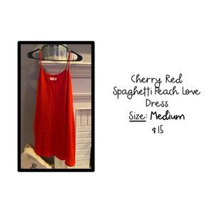 Red Spaghetti Strap Dress